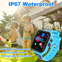 1 x RAW Customer Returns FRLONE Kids Smartwatch Phone IP67 Smartwatch Boys Girls with Touch Screen 5 Games Camera Alarm SOS Call Digital Wrist Watch for 3-13 Years Children Birthday Gift Blue  - RRP €39.32