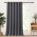 1 x RAW Customer Returns PONY DANCE Interior Blackout Curtains Bedroom Blackout Curtain Open Wardrobe Curtain Modern Living Room Curtains Curtains with Rings 1 Piece W 200 x H 245 cm, Gray - RRP €38.95