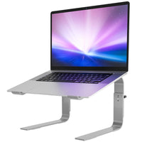 1 x RAW Customer Returns BONTEC Laptop Stand, Laptop Stand Height Adjustable, Ergonomic Laptop Holder, Compatible with Most 10-17 Inch Laptops, Silver - RRP €20.38