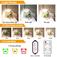 1 x RAW Customer Returns wolezek plant lamp full spectrum, LED grow lamp with stand, 3000k 6500k 660nm floor plant light, plant light tripod adjustable 28-160CM, timing 4 8 12H, 3 modes 10-level brightness - RRP €40.33