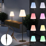 1 x RAW Customer Returns light to hope wireless table lamp floor lamp 2 in 1 warm white and RGB dimmable IP44 waterproof outdoor floor lamp for living room, balcony, restaurant, hotel black H100cm  - RRP €45.99