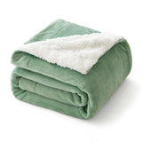 1 x RAW Customer Returns MIULEE Cuddly Blanket Fluffy Blanket Fleece Blanket Warm Blankets Sherpa Sofa Throw Blanket Fluffy Throw Microfiber Bedspread For Bed Sofa Bedroom Office 130x150 cm Matcha Green - RRP €24.19