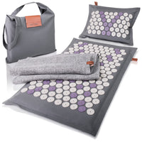 1 x RAW Customer Returns High Pulse Eco Acupressure Set incl. Bag Poster - Acupressure mat pillow with magnets made from natural fibers stimulates blood circulation and relieves pain and tension - RRP €30.23