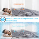 1 x RAW Customer Returns Elegear cooling blanket 2 in 1 self-cooling blanket, Arc-Chill Q-Max 0.5 light summer blanket double-sided, absorbs body heat, cooling blanket for bed sofa people children baby blanket, grey 150 x 200 cm - RRP €52.31