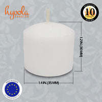 1 x RAW Customer Returns Hyoola votive candles - candles with long burning time 10 hours - container candles in glass unscented - package 50 white small candles - made in Europe - RRP €20.4