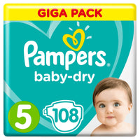 1 x RAW Customer Returns Pampers Baby Dry diapers 108 pieces T5 11-16 kg - RRP €70.91