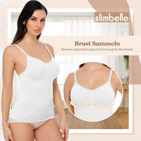 1 x RAW Customer Returns SLIMBELLE Women s Tummy Control Camisole Seamless Shaper Top Shaping Bra Shapewear White L - RRP €17.14