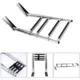 1 x RAW Customer Returns FreeTec stainless steel boat ladder non-slip telescopic bathing ladder swimming pool ladder - RRP €81.95