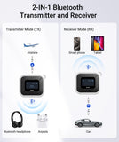 1 x RAW Customer Returns Syntech Airplane Bluetooth Transmitter Receiver with Extra Dual 3.5mm AUX Adapter, LED Display Low Latency Dual Link Bluetooth 5.3 Splitter Headphone Adapter for AirPods Car - RRP €25.99