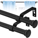 5 x Brand New INFLATION Curtain Rods - Heavy Duty Outdoor Curtain Rods 30 to 62 inch - 1.6 cm Adjustable Matte Black Curtain Rods for Patio, Sliding Glass Door, Living Room, 2 Pack - RRP €135.9