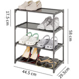 1 x RAW Customer Returns Acegozt Stackable 4-Tier Small Shoe Rack, Lightweight Shoe Rack, Storage Organizer for Entryway, Hallway and Closet SK-4W  - RRP €15.12