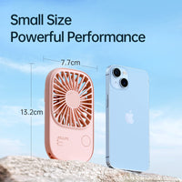 1 x RAW Customer Returns JISULIFE Handheld Fan Mini Fan, Small Portable Fan with Holder, Rechargeable USB Eyelash Fan with 3 Speeds, Make up Fan for the Office Outdoor Pink - RRP €19.99