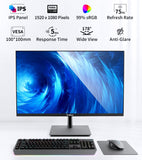 1 x RAW Customer Returns GreBear 27 Zoll LED Monitor IPS Panel FHD Computer Monitor 1080p 75Hz Home Office Desktop Bildschirm, HDMI, VGA, Flicker-Free, Integrierte Lautsprecher, Blaulichtfilter, 100x100mm VESA montierbar - RRP €159.99