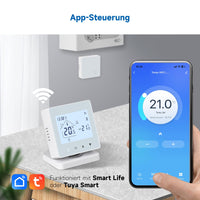 1 x RAW Customer Returns Gas boiler wifi thermostat, Weekly programmable wifi chronothermostat, Battery-powered wifi thermostat, Tuya control intelligent digital thermostat compatible with Alexa and Google Assistant - RRP €79.99