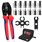 1 x RAW Customer Returns TRAMILY Solar Crimping Pliers Kit for Cable Connectors for 2.5 4.0 6.0 mm Solar Panel PV Cable, 6 Pieces Male Female, 1 Pair Solar Connector Assembly Tool Wrench Tool Set - RRP €24.56