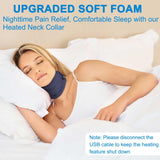 1 x RAW Customer Returns HONGJING Heated Neck Brace for Neck Pain and Support, Soft Foam Cervical Collar with Heating - for Wrap Align Stabilize Vertebrae Foam Cervical Collar for Sleep - RRP €39.46