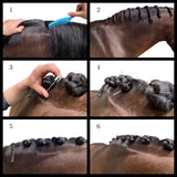 1 x RAW Customer Returns Quick Knot Deluxe Mane clip for horses Suitable for horses and ponies Reusable black, XL  - RRP €20.51