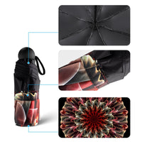 1 x RAW Customer Returns JIGUOOR Folding Travel Umbrella, 8 Ribs Mini Umbrella Small UV Umbrella Mini Anti-UV Compact Umbrella Windproof Strong Portable Pocket Umbrella with Capsule Case for Men Women - RRP €18.12