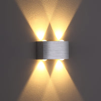 1 x RAW Customer Returns Lightess LED Wall Light Modern, Wall Lamp Indoor, Wall Lighting Up Down Made of Aluminum for Living Room Bedroom Staircase Hallway Warm White 4W  - RRP €18.74