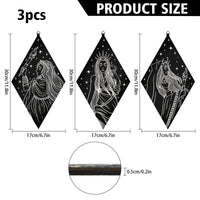 1 x Brand New craspire 3pcs Goddess Minimalist Boho Wall Decor Wooden Wall Art Black Farmhouse Rustic Tarot Pendulum Hanging Panel Decoration for Home Bedroom Living Room Gallery 6.7 x 11.8in - RRP €19.2