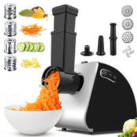 1 x RAW Customer Returns Meat grinder, 5 in 1 electric meat grinder, electric meat grinder 2000W, multifunctional machine with 4 blades and 3 stainless steel cutting plates, sausage machine, attachments for cookies, black - RRP €121.0