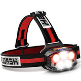 1 x RAW Customer Returns COPIC Headlamp 1100 Lumen USB Rechargeable Sensor LED Head Lamp 7 Modes Headlamp with Red Light 90 Adjustable IP4 Waterproof Jogging Camping 1PCS  - RRP €23.99