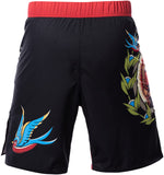 1 x Brand New Hardcore Training Fight Shorts Old Tattoo Men s Shorts Men s MMA BJJ Grappling Fitness Boxing Muay Thai No Gi Sparring S  - RRP €36.0