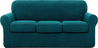 1 x Brand New subrtex 3 Seater Sofa Cover with 3 Separate Seat Cushions, High Elasticity Armchair Cover, Furniture Protector, Washable 3 Seater, Blue Green  - RRP €71.46