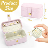 1 x RAW Customer Returns TAOPE Travel Jewelry Box, Small Jewelry Box for Women, Portable Travel Jewelry Box, PU Leather Mini Jewelry Storage, Small Jewelry Box for Rings, Earrings, Necklace, Gift - Pink - RRP €11.09