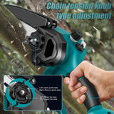 1 x RAW Customer Returns Mini Cordless Chainsaw for Makita 18V, 8 Inch Mini Cordless Pruning Chainsaw, 2 Chains, 10m s Chain Speed Cordless Saw for Tree Branches, Yard, Home and Garden - RRP €87.53