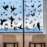 3 x RAW Customer Returns 6 sheets of window stickers birds, stickers birds for windows and window pictures butterflies self-adhesive, bird stickers for window panes large 30 x 30 cm  - RRP €24.15