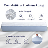 2 x RAW Customer Returns BedStory pillow, gel memory foam pillow, orthopedic pillow, visco pillow, neck support pillow with 2 firmness levels, ergonomic pillow with washable cover, 40x60x11cm, blue - RRP €77.42