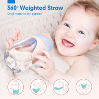 2 x RAW Customer Returns Baby Sippy Cup with Straw for Baby 6-12 Months - Space Rocket - RRP €60.0