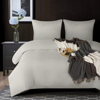 1 x Brand New NTBAY bed linen 200 x 200 cm white microfiber 3 pieces - sets 200 x 200 cm duvet cover with 2 pillowcases 80 x 80 cm, soft cozy bed linen with zipper - RRP €20.4