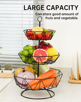 1 x Brand New DUSENHO Fruit Etagere 2 Tier Fruit Bowl Etagere Fruit for more space on the worktop Vegetable basket made of metal Kitchen decoration Fruit bowls for fruit and vegetables - RRP €20.4