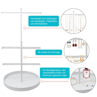 1 x Brand New T-Shaped Jewelry Rack, Jewelry Organizer Display Stand, Earring Display Stand, Jewelery Organizer, Jewelry Display Stand, Earring Holder, Necklaces, Bracelets, Rings - RRP €22.8