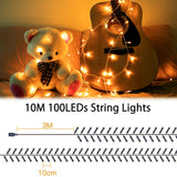 1 x Brand New Avoalre Christmas Lights 10M 100 LED, Outdoor Garland Lights with 8 Modes Light String Decoration Christmas Luminous Garlands for Outdoor, Indoor, Party, Wedding, Christmas, Garden, Warm White - RRP €20.4