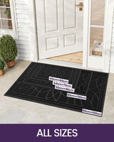 1 x RAW Customer Returns DEXI outdoor doormat, non-slip, 40 x 60 cm, dirt trapper mat, outdoor washable, weatherproof doormat outside inside, for front door, balcony or patio door, black - RRP €26.21