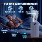 1 x RAW Customer Returns HAUTIK Humidifier with Double Spray LED Screen, 1.8L Quiet Ultrasonic Humidifier with 7 Colors Light, Humidifier Bedroom with 10 Wicks, Room Humidifier Lasts 36 Hours for 40  - RRP €27.44