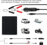 1 x RAW Customer Returns Solar Car Battery Charger 20W 12V, Solar Panel Solar Charger for Car Batteries, Solar Module Solar Charger Solar Panel Emergency Power Supply With Crocodile Clip Adapter For Car Mobile Phones - RRP €29.59