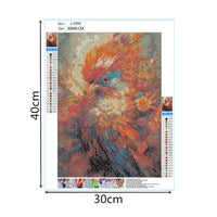 4 x Brand New Diamond Art Painting Kit, Diamond Painting Picture Set, Rhinestone Embroidery Diamond Painting for Adults, Kids, Home, Wall Decor 40x30cm - Colorful Bird - RRP €91.2