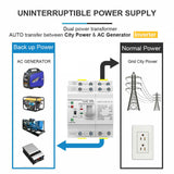 1 x RAW Customer Returns GEYA Dual Power Supply Automatic Transfer Switch Electrical Selector Switches DIN Rail Uninterruptible Power Supply 4-pin 63A AC220V  - RRP €48.99