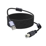 1 x RAW Customer Returns MOSWAG Printer Cable 32.8ft 10m USB Type A to Type B Durable USB Printer Cable High Speed Printer Cable for HP, Canon, Dell, Epson, Lexmark, Xerox, Brother, Samsung and more - RRP €18.14