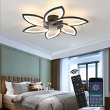 1 x RAW Customer Returns Pheashine 75CM Ceiling Fan with Light Silent, Ceiling Fan Chandelier with Remote Control LED Dimmable, Modern Fan Lamp for Bedroom, Living Room, Black - RRP €114.4