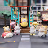 3 x Brand New QUXING Cat Paradise Series 8 PC Random Characters Action Figure Collectible Toy Tabletop Decoration, Anime Car Ornament Toy Gifts for Home Decorative Ornaments - RRP €61.2