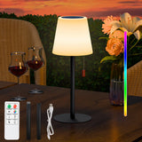 1 x RAW Customer Returns Postlucky Solar Table Lamp Outdoor Battery Table Lamp Dimmable Warm White and RGB LED Table Lamp Wireless Solar Charging USB Rechargeable Battery Table Lamp for Indoor Outdoor Garden Patio - RRP €35.99