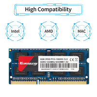 1 x RAW Customer Returns Kuesuny Compatible with Apple 16GB Kit 2x8GB DDR3 1333MHz PC3-10600 SODIMM Memory Upgrade For MacBook Pro,iMac,Mac Mini 2x8GB  - RRP €24.01