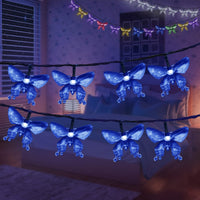 1 x RAW Customer Returns M.best Solar Fairy Lights Outdoor, 7M 50 LED Solar Fairy Lights for Outdoors with Butterfly 8 Modes Waterproof Solar Fairy Lights Outdoor for Garden, Balcony, Terrace, Weddings, Parties Purple  - RRP €13.88