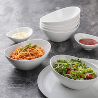 1 x RAW Customer Returns LIFVER Cereal bowl made of porcelain, 475 ml ceramic bowl, 6 pieces set, dessert bowls, salad bowl set, soup plate ceramic, used for salad, bread, dessert, fruit - white - RRP €37.3