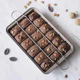 1 x RAW Customer Returns Brownie baking mold baking tray brownie tray cake mold with dividers size 31 x 20 x 4.9 cm - RRP €18.98